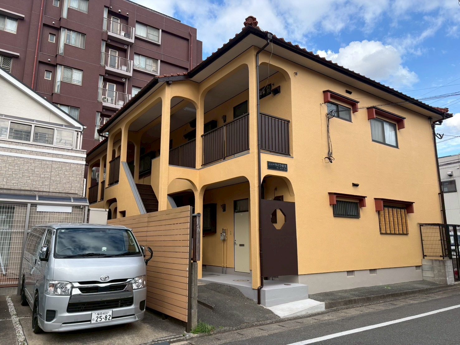 春日市M様アパート外装塗装工事